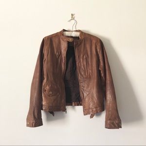 BANANA REPUBLIC leather moto jacket